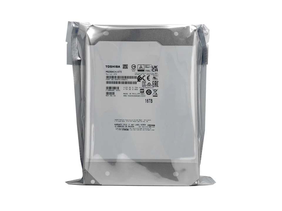 Toshiba 16TB MG08ACA16TE 512MB 7200RPM SATA 6.0Gb/s 3.5" Internal Enterprise HDD - Image 4 of 4