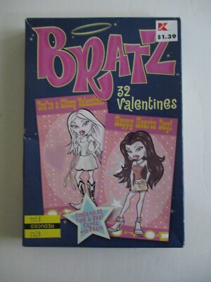 VINTAGE BRATZ 32 VALENTINES FOLD & SEAL CARDS W SEALS NOS BOX  BOUGHT AT KMART