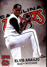 2014 Carolina Mudcats Choice 2 Elvis Araujo Maracaibo Venezuela VZ Baseball Card