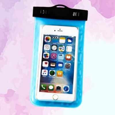 Blue (Floating) Waterproof Cell Phone Touch Screen Pouch Dry Bag Case