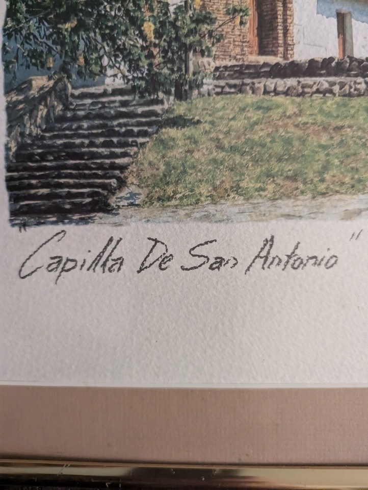 Capilla de San Antonio signed art Framed, matted, RARE!!! eBay