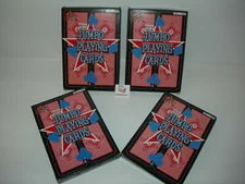  NEW 4 BRAND NEW DECKS OF JUMBO 5" X 7" PLAYING CARDS FREE SHIPPING