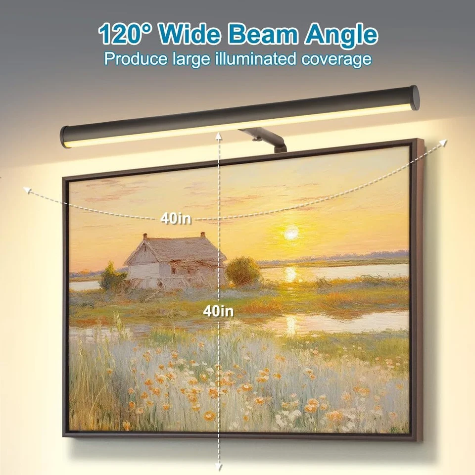 LED Picture Lights for Paintings Plug in Adjustable Art Light Gallery Wall LighT - Image 3 of 4