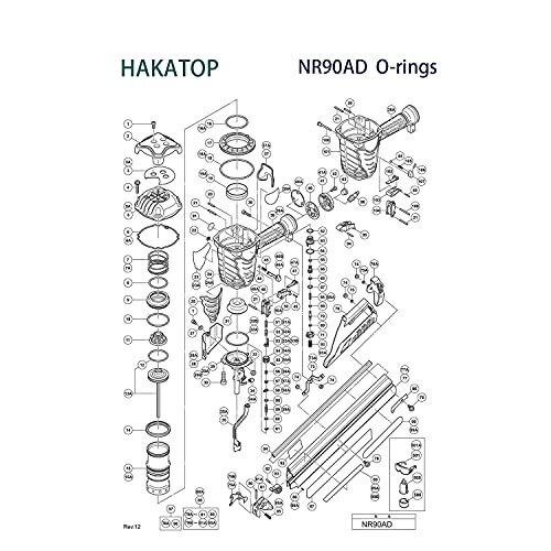 NR90AD NR90AE NR90AF ORING Rebuild Kit For HITACHI 31/2" Framing