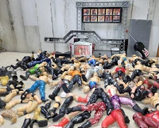 Lot WWE Wrestling Men Jakks Action Figure WWF Heat Titan Tron Body Parts Pieces