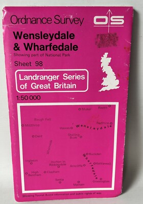Ordnance Survey Landranger Map - Wensleydale & Wharfedale - Sheet 98 - 1982