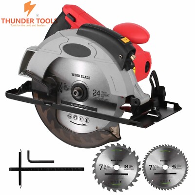 Thunder Tools 12A 5500RPM Corded Circular Saw with 7-1/4'' Circular Saw Blade