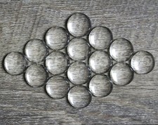 14mm 9/16" Round Glass Cabochons - 100 Pack - Clear Magnifying - 9/16 inch