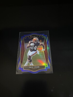 2020 Select Premier Level Nick Chubb Cleveland Browns #125 Blue Die Cut Prizm