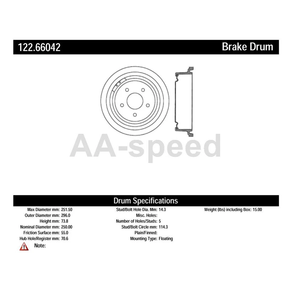 Задний тормозной барабан для Saturn Vue 2007 2006 2005 2004 2003 2002 - Изображение 2 из 4