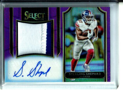 STERLING SHEPARD 2016 PANINI SELECT Purple 2 COLOR PATCH AUTO Rookie #D 58/60