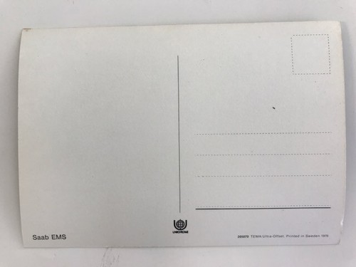 Vintage Saab 99 EMS postcard 1976 - Picture 2 of 2