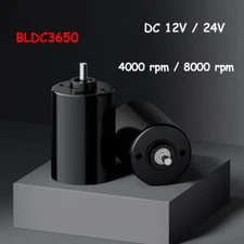 1Pcs 12V 24V Micro Brushless DC High Speed Motor BLDC3650 Adjustable Speed Motor