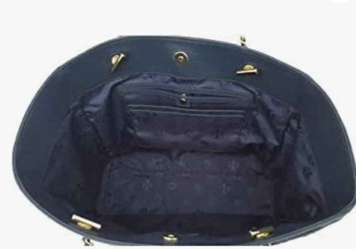 $575 Tory Burch Bryant E / W сумка с короткими ручками Hudson Bay темно-синий) стиль # 30247 новый без ЯРЛЫКОВ - Изображение 4 из 4