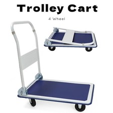 Trolley 4 Wheel Heavy Duty Platform Cart Folding Platform Truck Industrial