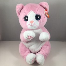 Ty Beanie Baby Bellies - LILLIBELLE the Pink Cat Buddy Medium Size 12 inch 