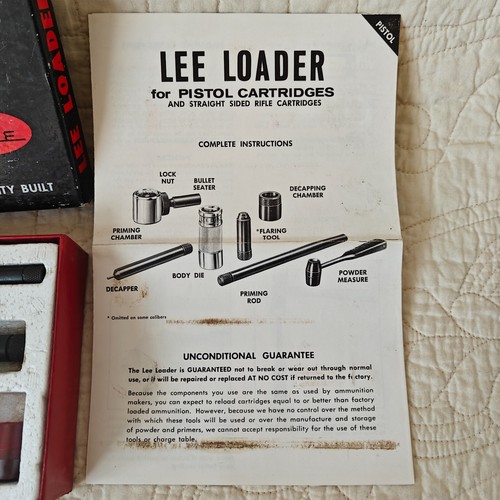 Rare 1969 Vintage Lee Loader Complete Reloading Tool For 44 Magnum Cartridge - Picture 9 of 24