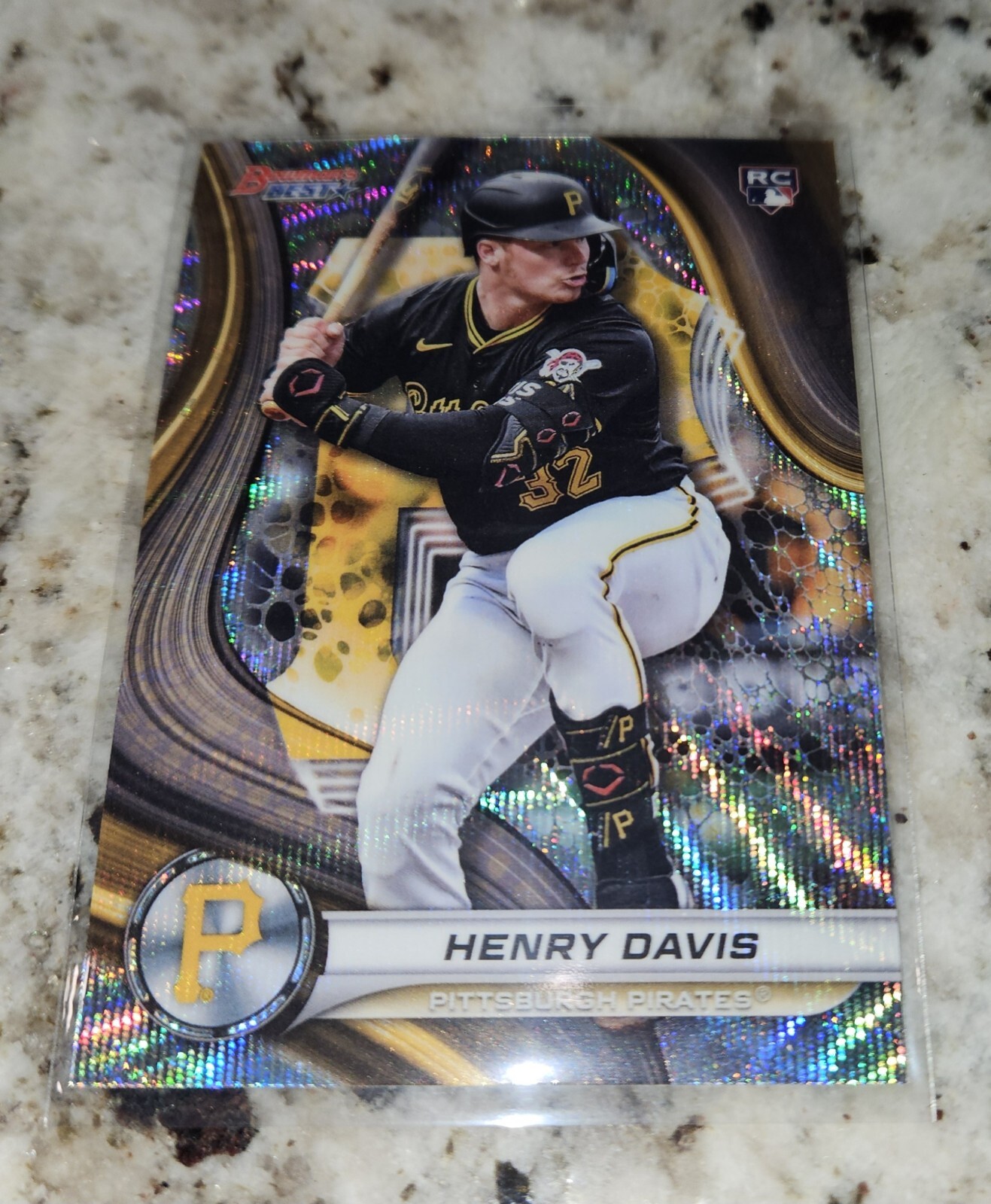 2024 Bowman's Best Henry Davis #50 Wave Refractor RC Pittsburgh Pirates