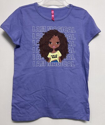I AM MAGICAL Black Girl Magic Tee Shirt by Desiree Purple Big Girls Size 14