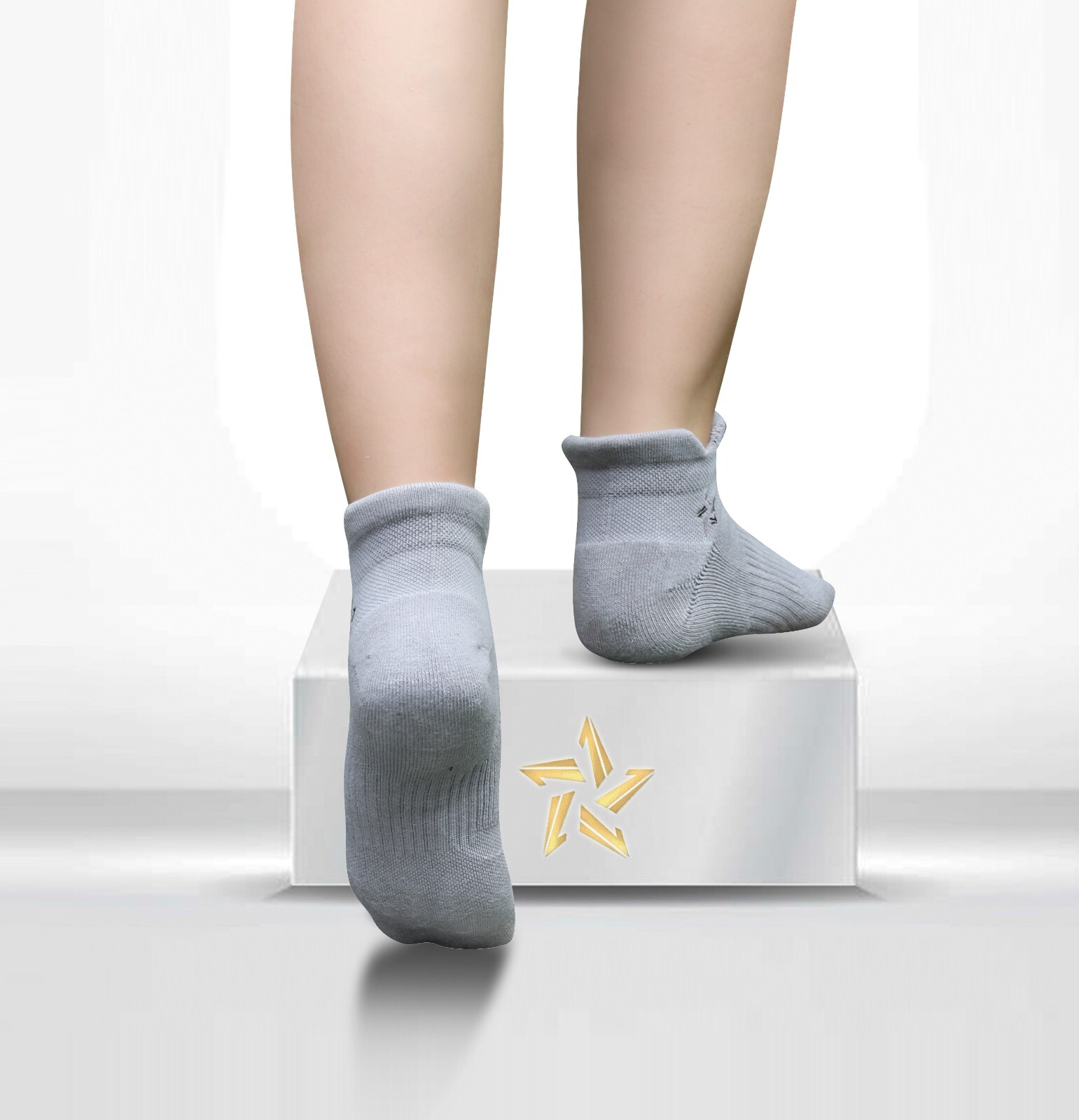 SAOLA LONE STAR CALZE ALLA CAVIGLIA ULTRA SPESSE PER UOMO E DONNA (GRIGIO GRIGIO)