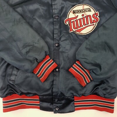 Vintage 80s Chalk Line Minnesota Twins Satin Bomber Jacket Medium