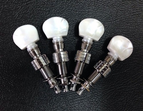 4 string Banjo geared Chrome machine head tuner with various buttons 4ps 328C - Picture 4 of 10