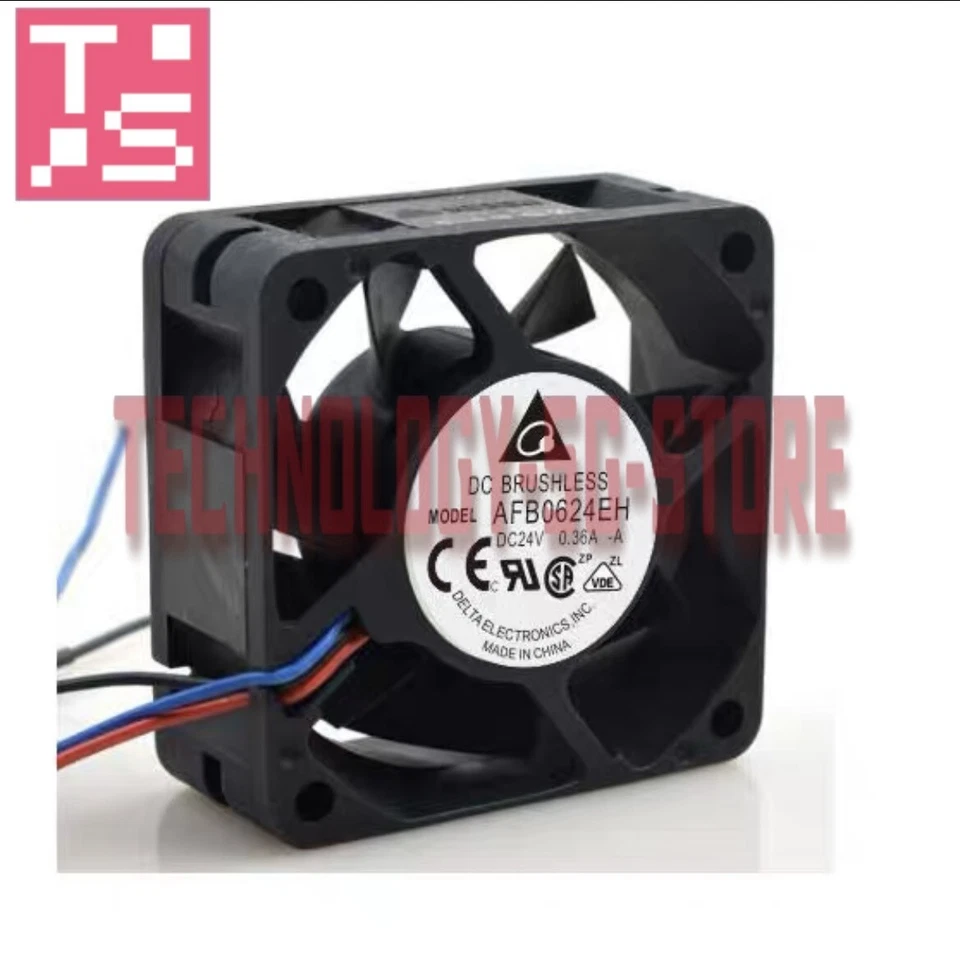 Delta AFB0624EH-A 24V 0.36A Double Ball Cooling Fan# 1pcs New In Box - Image 3 of 4