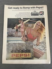 1968 Pepsi Get Ready to Romp with Pepsi Car Magazine Ad