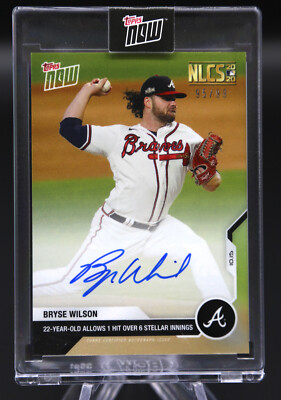 2020 Topps Now BRYSE WILSON #417A Auto /99 NLCS 6 Innings 1 Hit Braves    