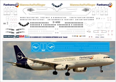 Airbus А-321 Lufthansa Fanhansa 1/144 PAS-DECALS	321-20