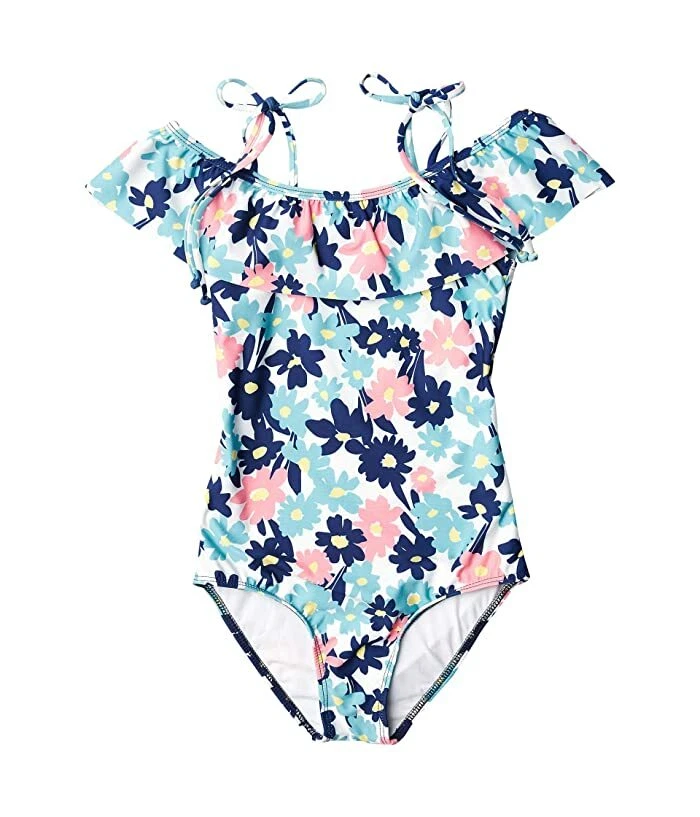 Splendid Kids Room To Bloom Ruffle One Piece Swimsuit, Big Girl&