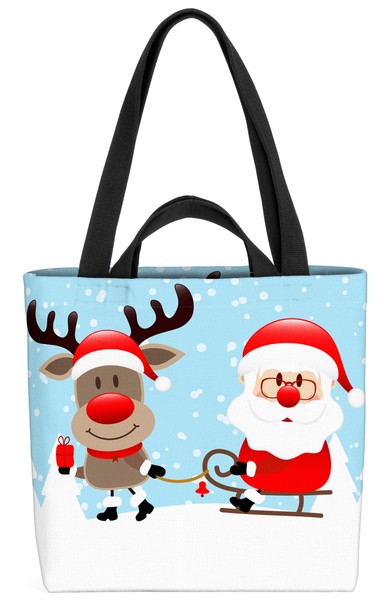 Nikolaus Rentier Schlitten Tasche Nikolaus Schlitten Rudolf Schneemann Weihnach-image