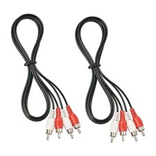 QDiShi 2 Pcs RCA Stereo Audio Cable, 2-RCA Male to 2-RCA Male 5 FT , Stereo