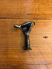 Victorian Hand With Pipe Ring Holder Antique Brass
