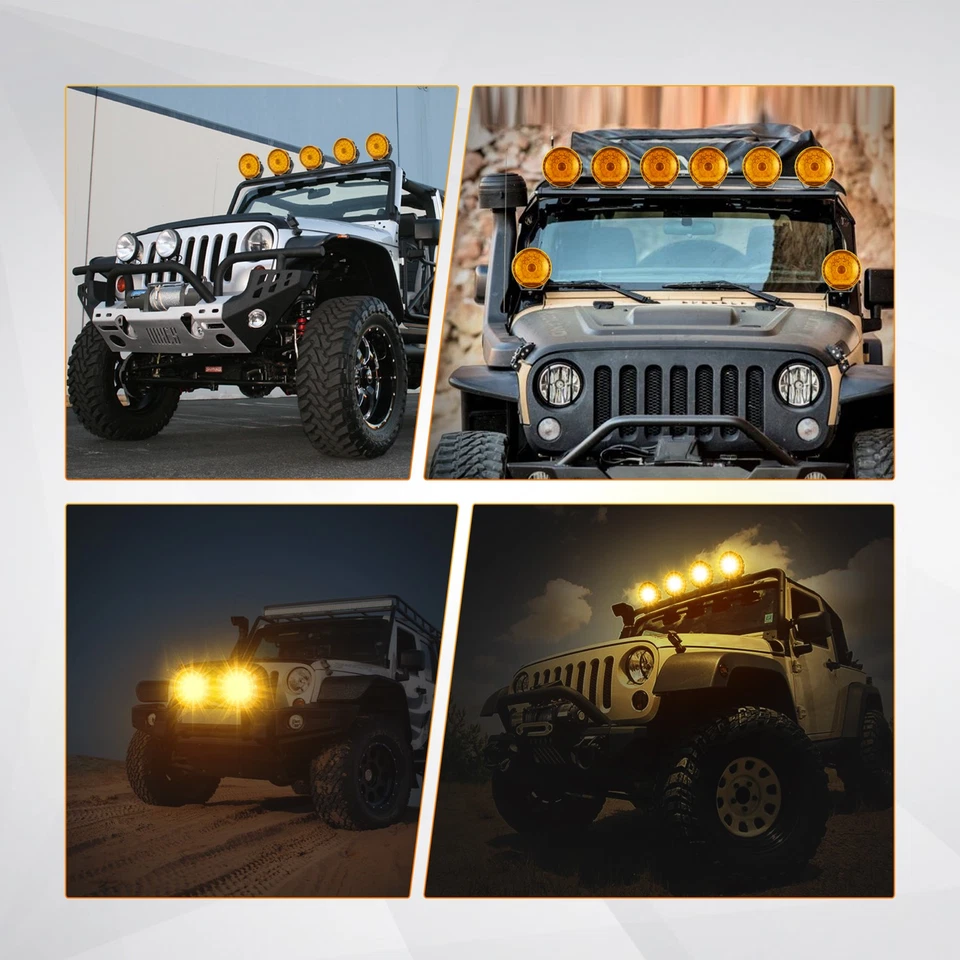 Auxbeam 9"" LED Luz de Trabajo Conducción Offroad Luz Punto de Inundación Combo + Cubierta Ámbar Foto 4 de 4