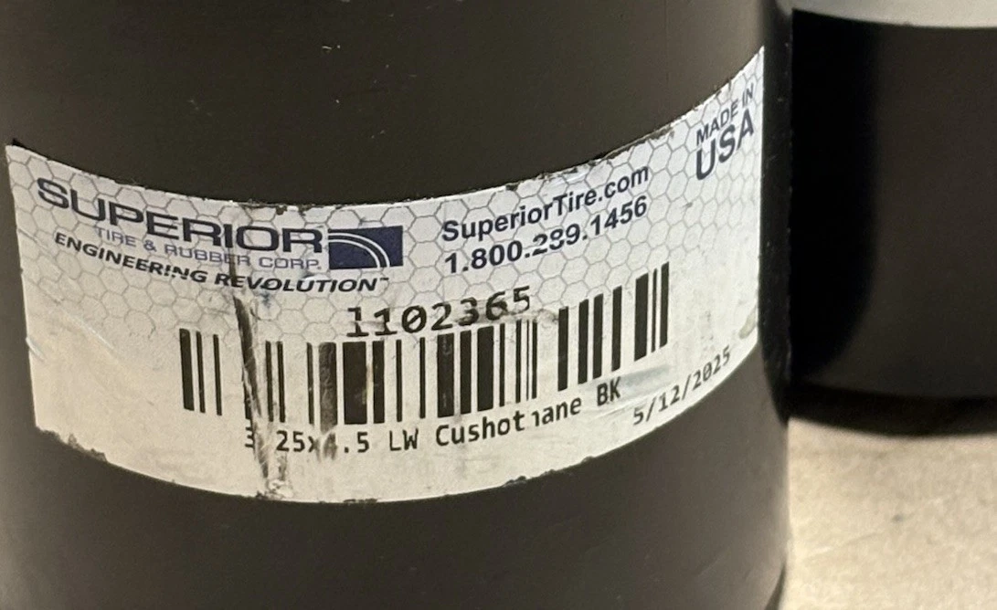 2 Pack Superior Tire 3.25 x 4.5 LW Cushothane BK 1102365 photo 4
