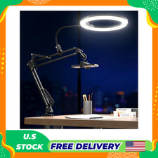 10" Ring Light with Overhead Phone Mount, LED Selfie Light with Stand and Phone
