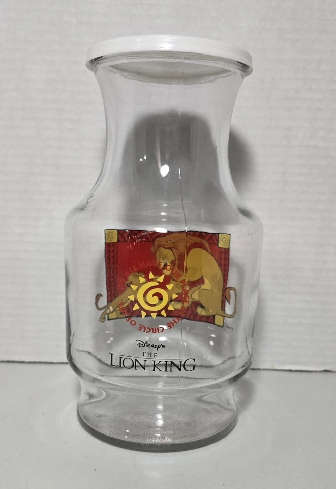 Anchor Hocking - The Lion King Simba & Mufasa Glass Pitcher Jug - 90's Disney - Image 3 of 4