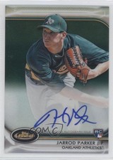 2012 Topps Finest Rookies Green Refractor 58/199 Jarrod Parker #AR-JPA Auto i2t