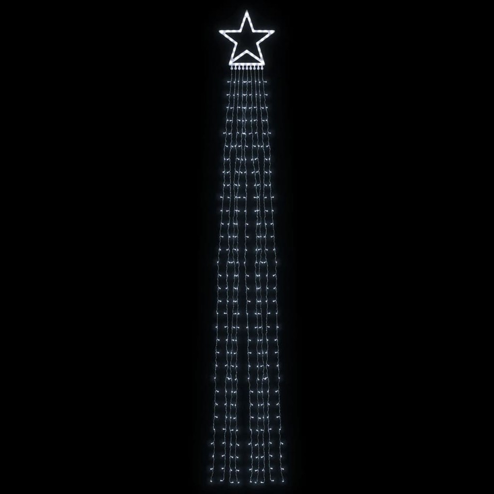 Ornamento Natalizio Plastica Stella Luminosa Per Albero Di Natale - Puntale Decorativo A 5 Punte, 23 Cm, Luci Bianco Caldo Stella Luminosa Per Albero Di Natale 23cm
