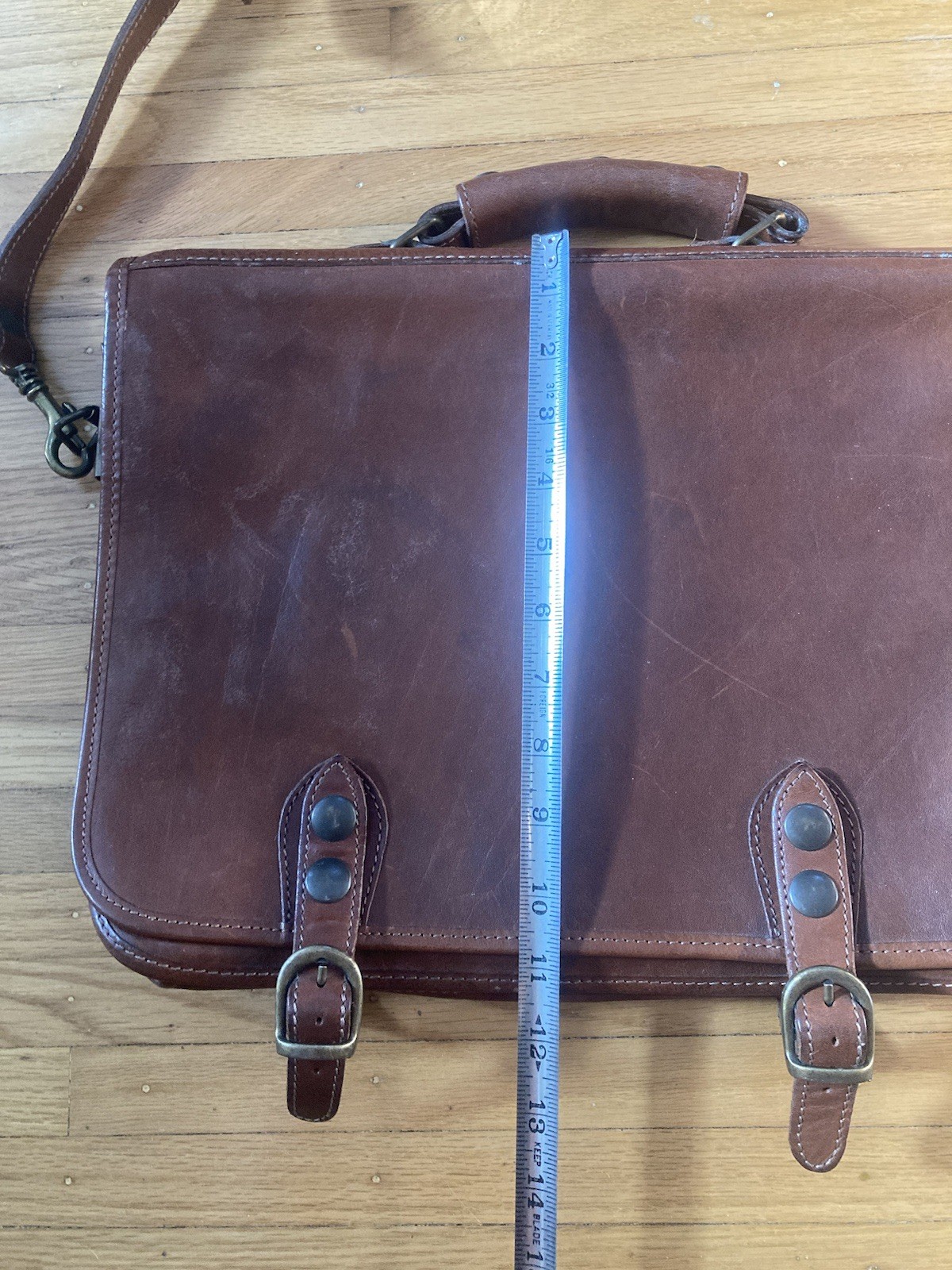 RARE CLEAN VINTAGE 1940's BRITISH SADDLE LEATHER BRIEFCASE MESSENGER BAG image 4