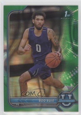2021-22 Bowman U Green Lava Refractor /99 Boo Buie #58 0v1