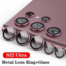 Film Metal For Samsung Galaxy S22 Ultra Tempered Glass Camera Lens Protectors