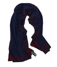 Alfani Colorblocked Men's Winter Scarf One Size NWT Navy/Maroon