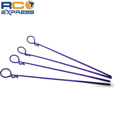 X Spede Purple bent Body Clips 122.6mm long 1.3mm wire (4) AC02N07