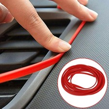 Accesorios de coche rojo tablero de instrumentos borde de puerta tira hueca decoración moldura moldura para 5M