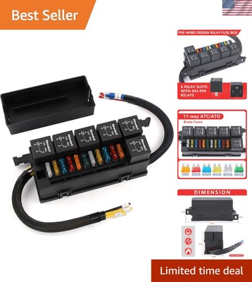 Pre-Wired 12V Waterproof Fuse Relay Box - Organized Circuit Protection Solution