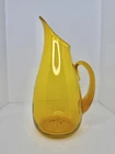 Vintage MCM Blenko Glass 939P Jonquil Pitcher Vase 14” Glows Like Crazy Stunning