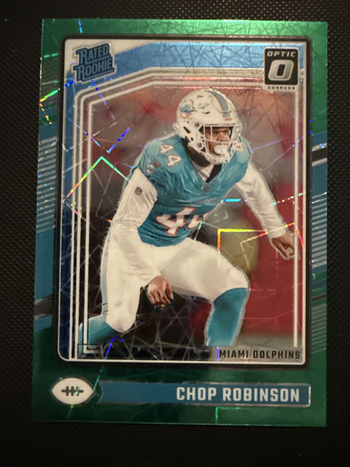 Chop Robinson #219 Donruss Optic Green Velocity NFL 2024 Miami Dolphins RC
