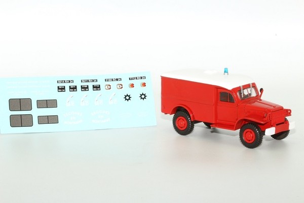 Odeon - Dodge WC54 4X2 Feuerwehr - 1/43 - ODE093-image
